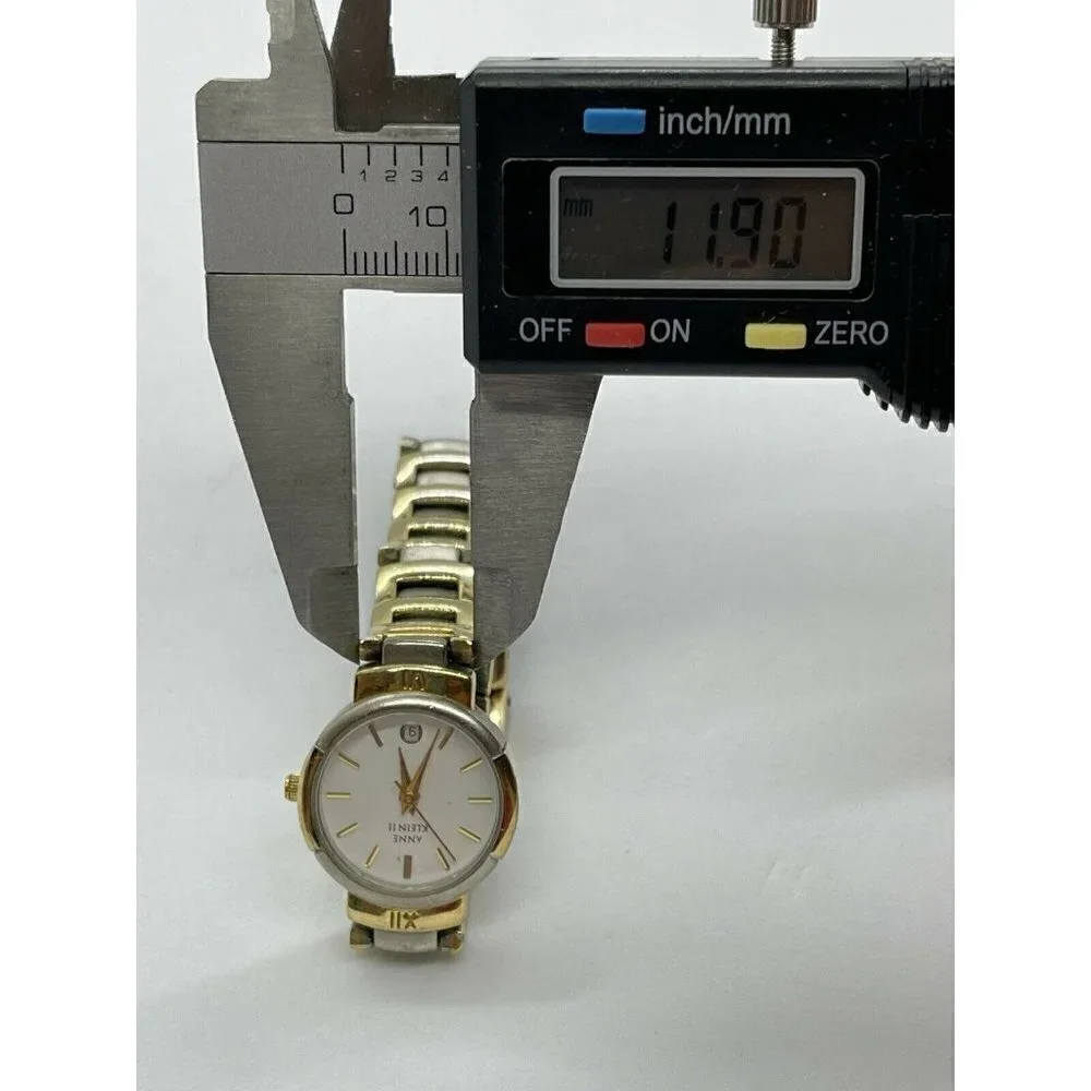Anne Klein 10/3050-1 Women's Watch Link Bracelet Roman Numerals 2 Tone Date